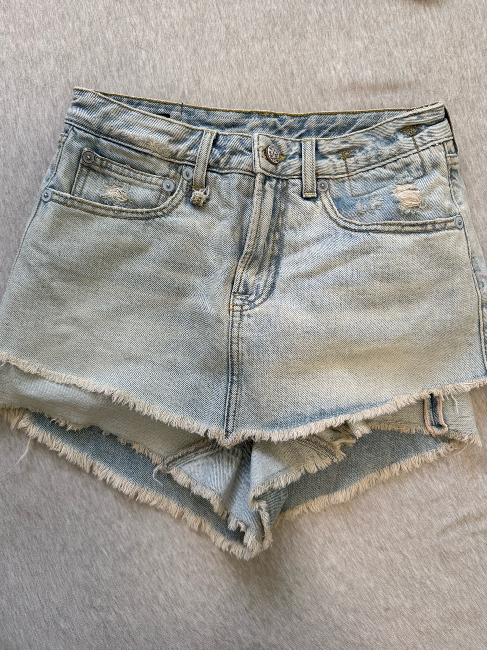 R13 Layered Denim Shorts